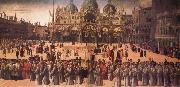 Gentile Bellini Procession in St Mark's Square oil painting artist